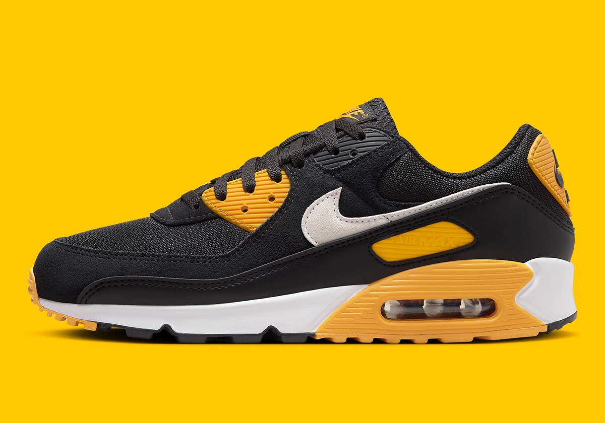 Nike Air Max 90 Black University Gold Fn6958 002 1