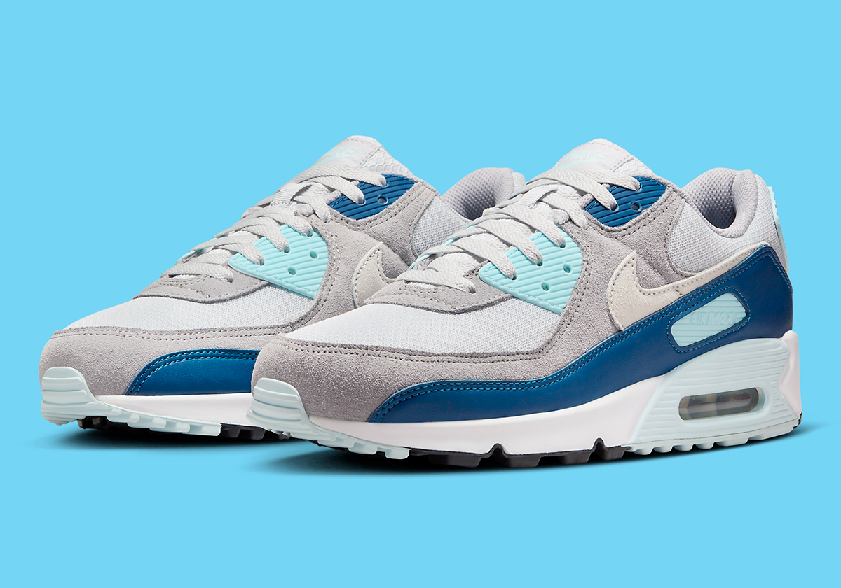 Nike Air Max 90 Pure Platinum Glacier Blue Fn6958 001 7