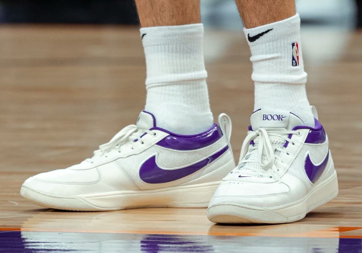 Devin Booker's Latest Nike Book 1 PE References The 1985 Air Jordan 1 "Metallic Purple"