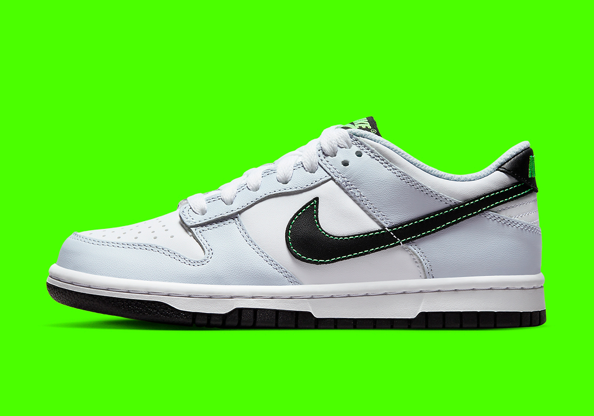 Nike Dunk Low Gs Grey Black Volt Fb9109 107 4