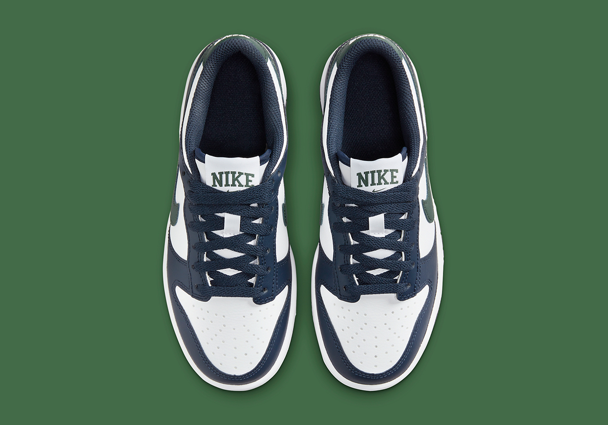 Nike Dunk Low Gs Varsity Navy Green 6