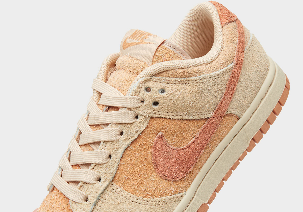 Nike Dunk Low Tan Orange Hairy Suede 2