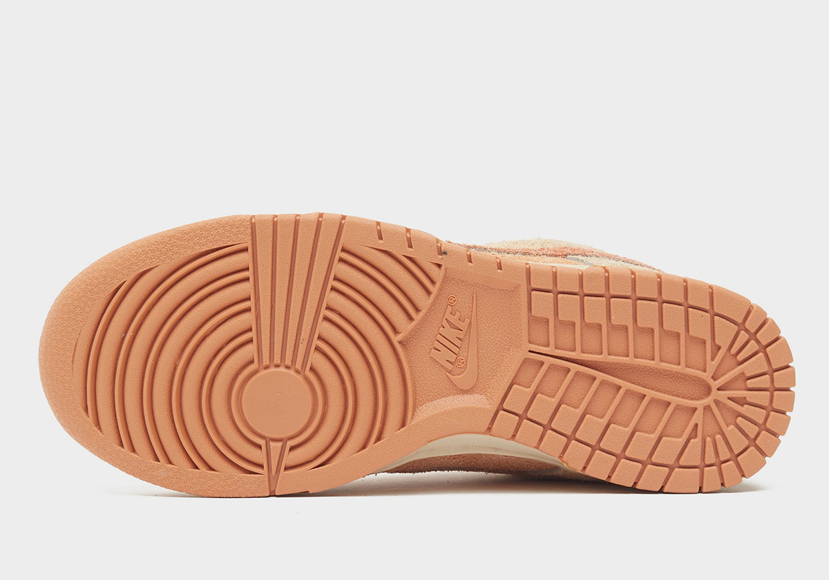 Nike Dunk Low Tan Orange Hairy Suede 5