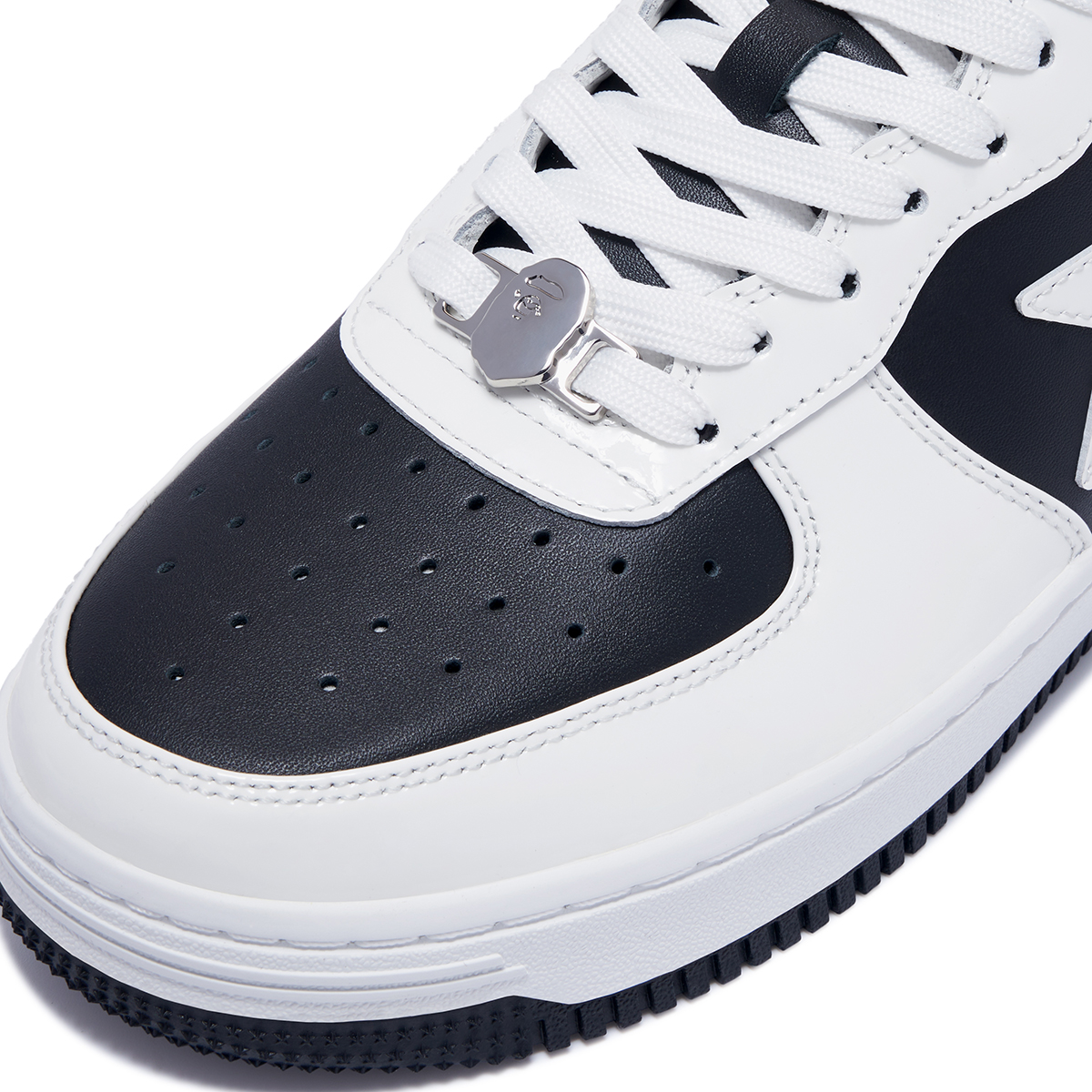 A Bathing Ape Bape Sta Patent Leather White Black 3