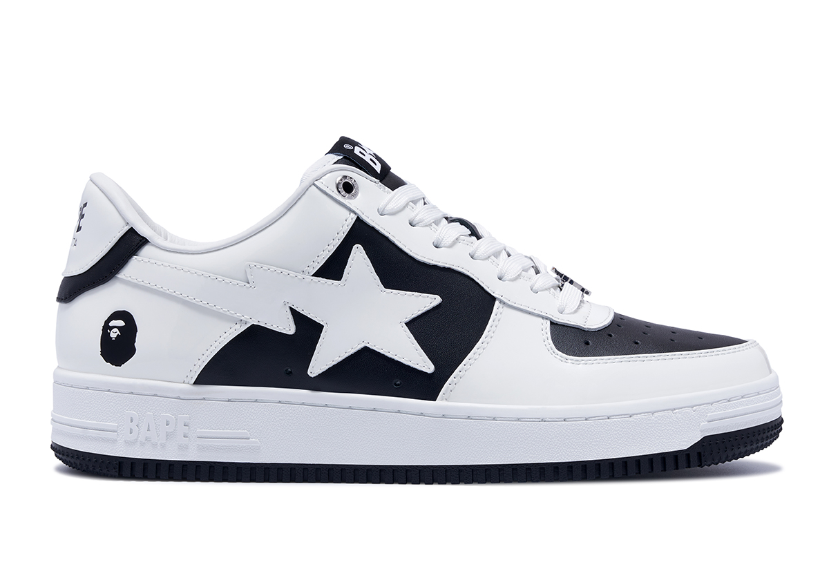 A Bathing Ape Bape Sta Patent Leather White Black 5