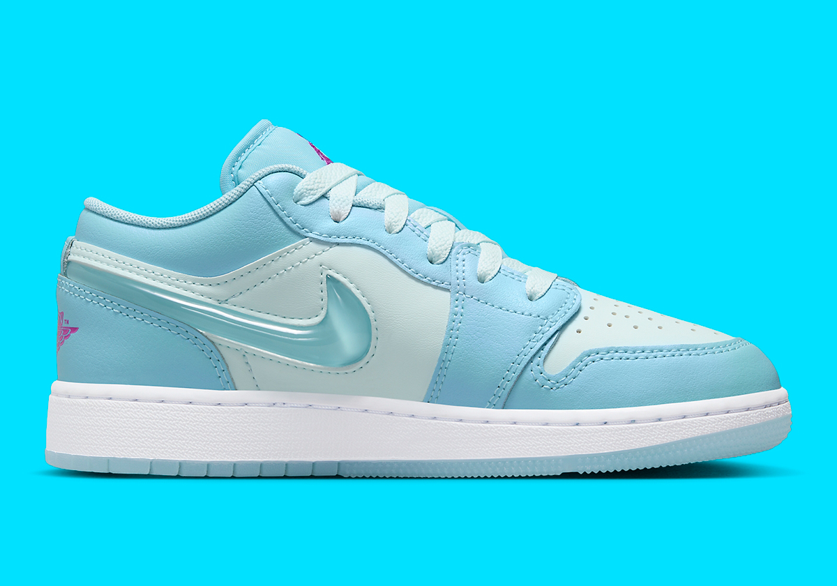 Air Jordan 1 Low Gs Aquarius Blue Glacier Blue Hyper Violet Fn7366 400 4