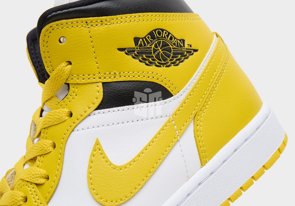 Air Jordan 1 Mid Womens White Vivid Sulfur Black Bq6472 170 3