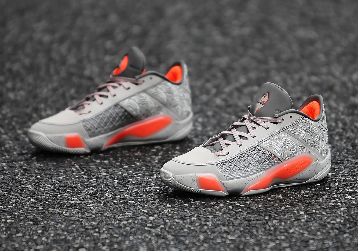 Air Jordan 38 Low Grey Orange Torch 6