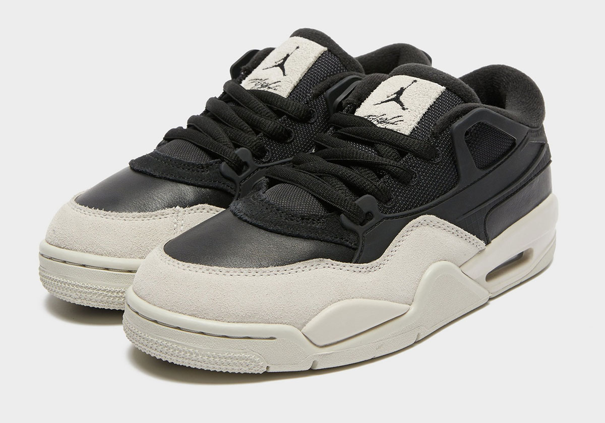 Official Retailer Images Of The Air Jordan 4 RM "Black/Light Bone"