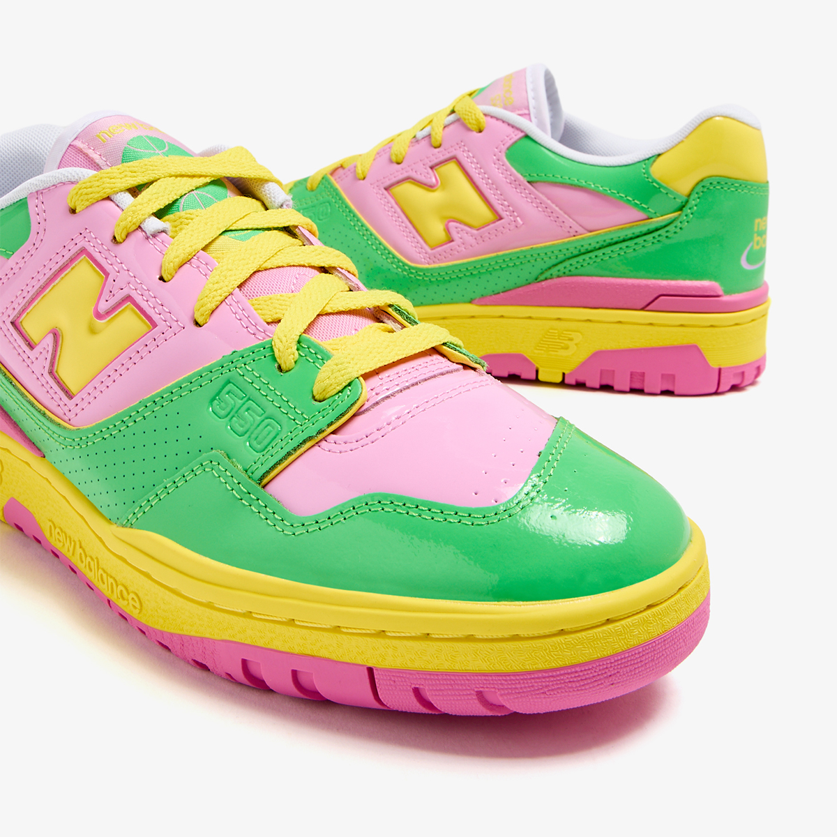 New Balance 550 Patent Green Yellow Pink Bb550yka 2