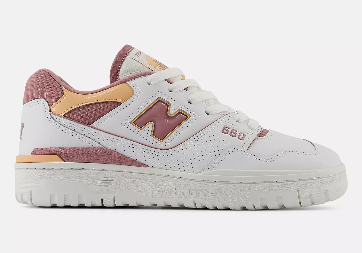 New Balance 550 Womens White Rosewood Hazy Peach Bbw550ea 1