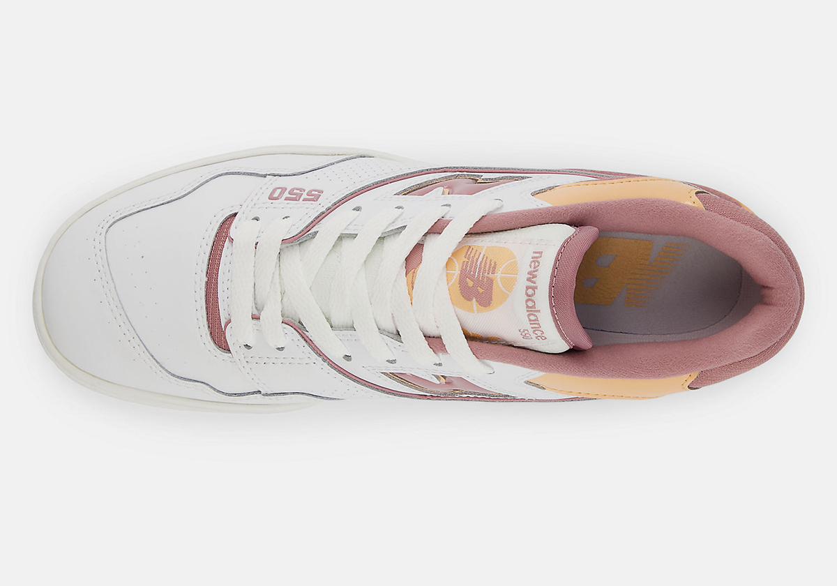 New Balance 550 Womens White Rosewood Hazy Peach Bbw550ea 4