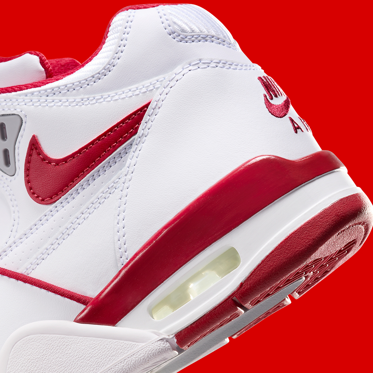 Nike Air Flight 89 Gs White Red Hf0406 101 1