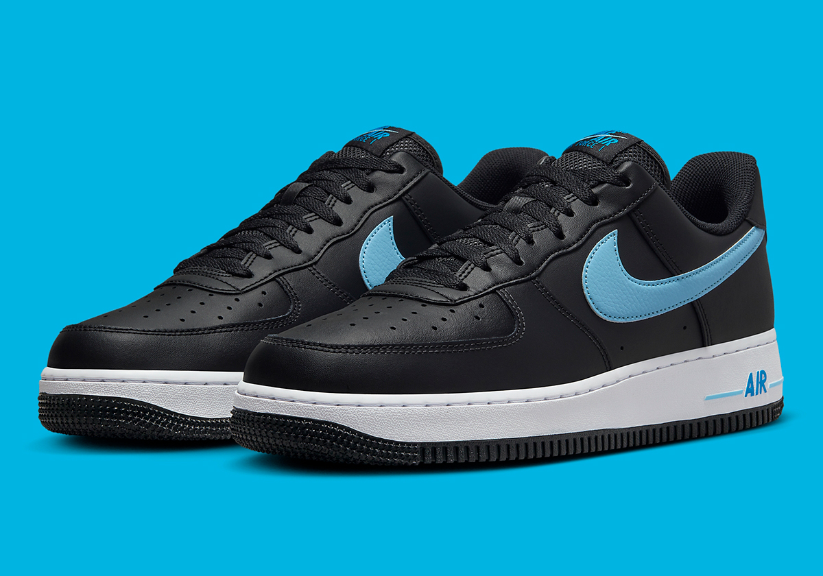 Nike Air Force 1 Low Black University Blue Hf3839 001 1