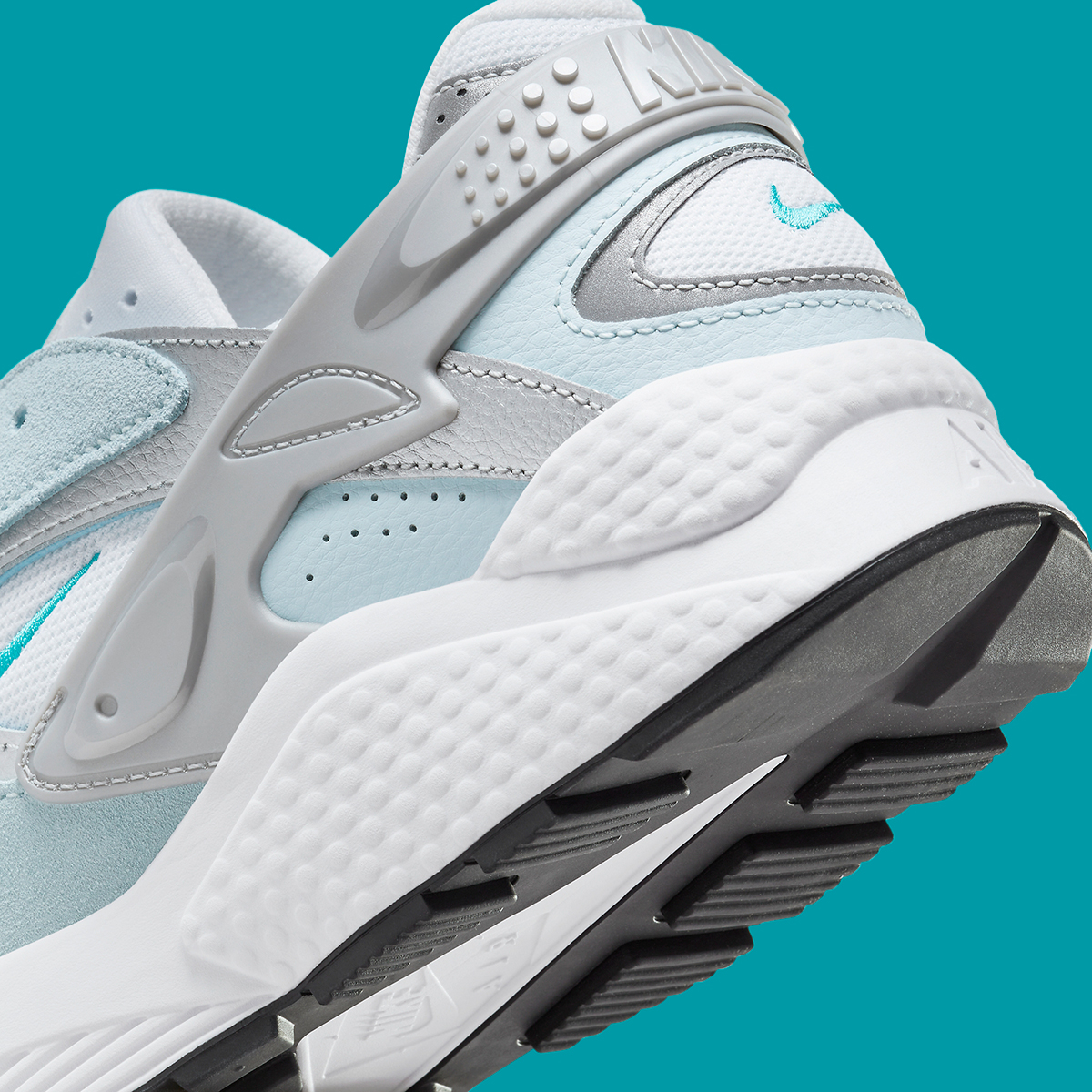 Nike Air Huarache Runner White Glacier Blue Dusty Cactus Metallic Silver Dz3306 103 3