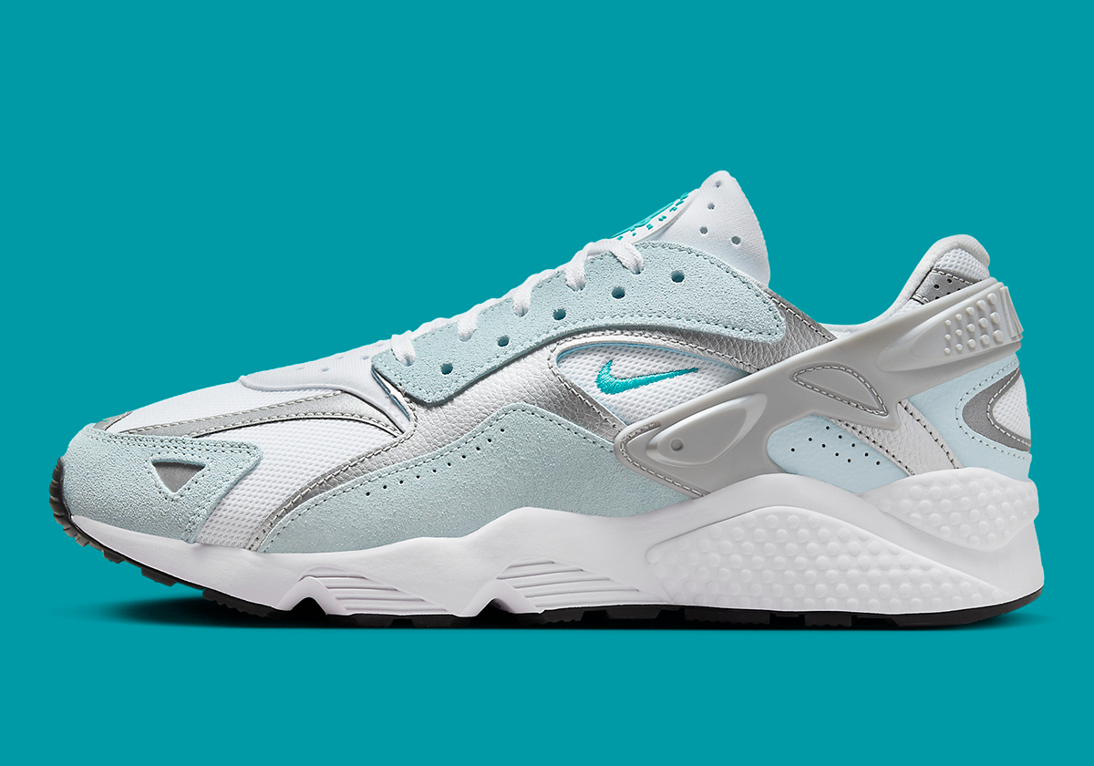 Nike Air Huarache Runner White Glacier Blue Dusty Cactus Metallic Silver Dz3306 103 4