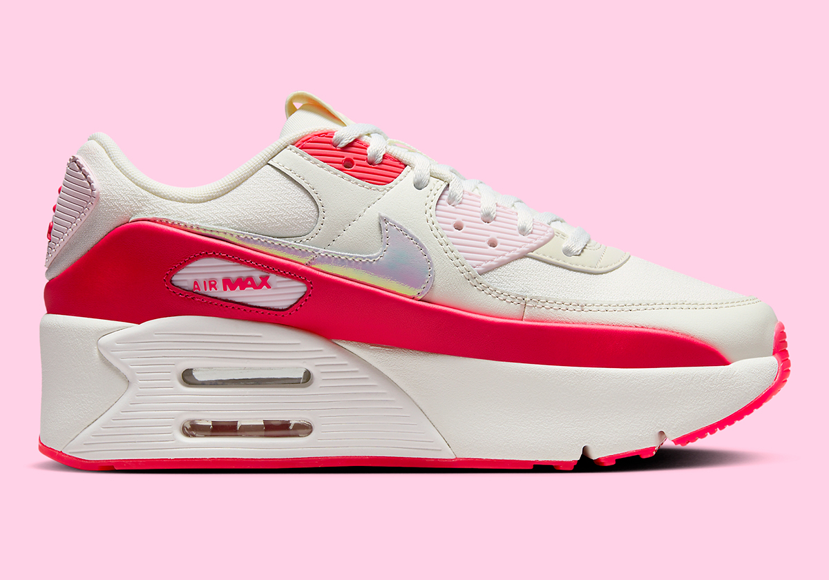 Nike Air Max 90 Lv8 Sail Red Pink Hf5073 133 7