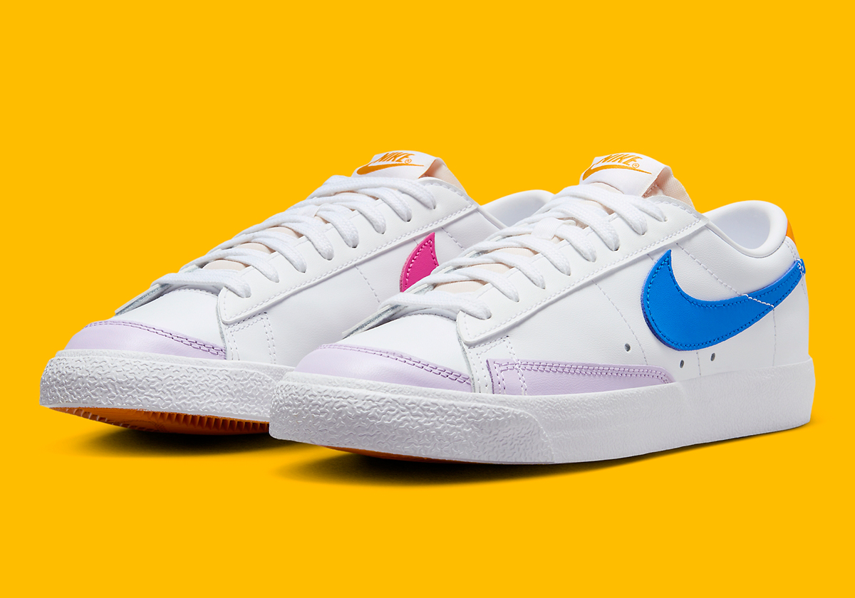 The Nike Blazer Low '77 Wears A Playful "Photo Blue/Laser Orange" Mix