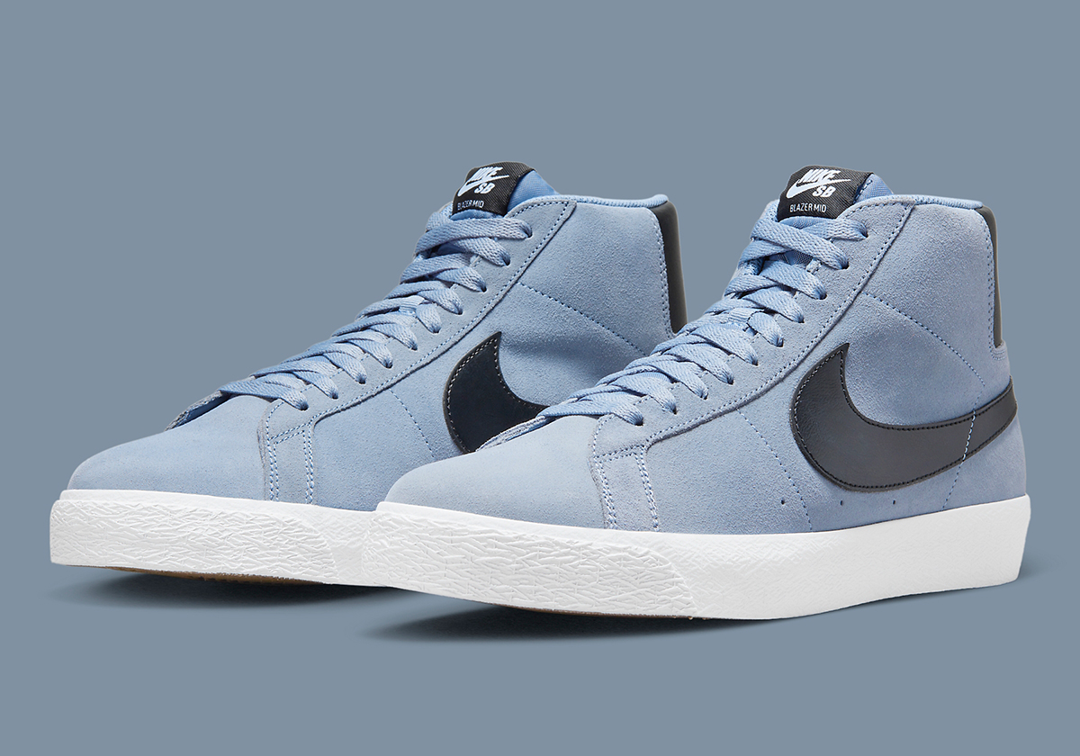 Blue Suede Drapes The Nike SB Blazer Mid