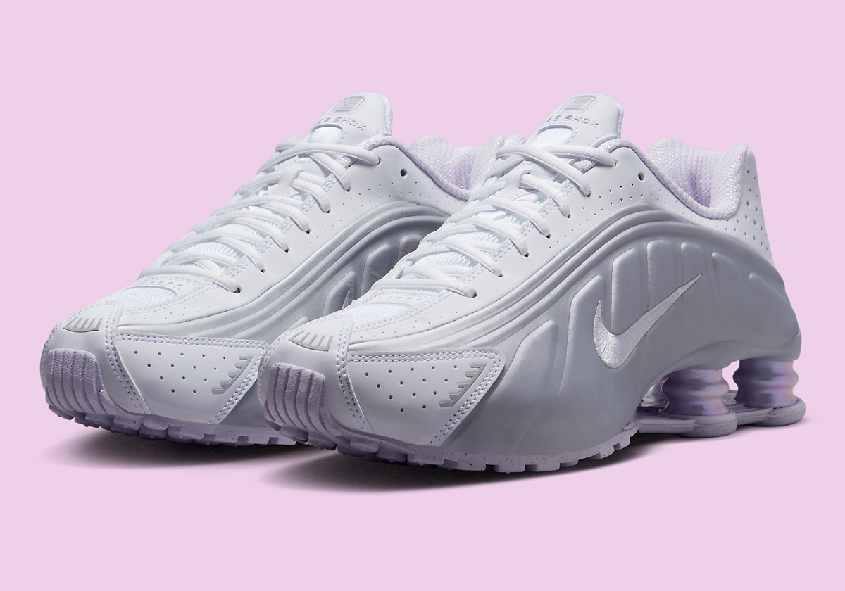 Nike Shox R4 Metallic Silver White Light Purple Hf5076 100 3