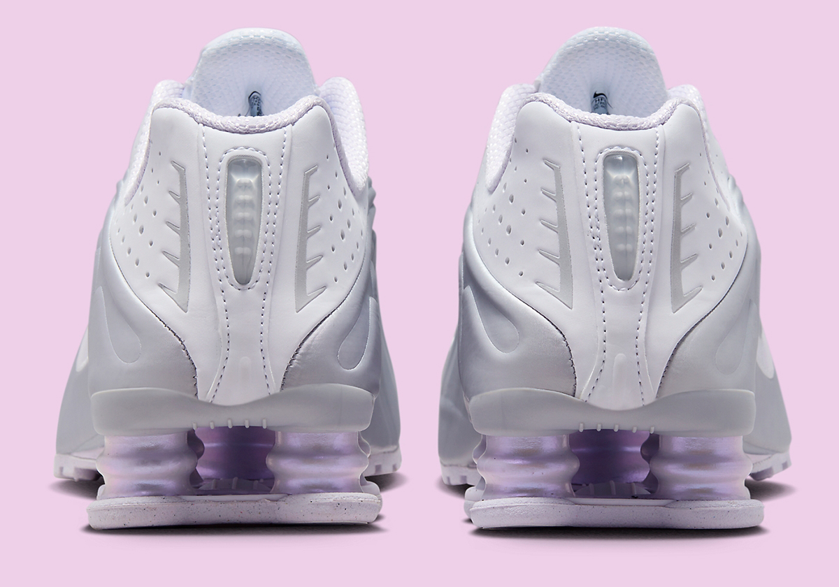 Nike Shox R4 Metallic Silver White Light Purple Hf5076 100 7