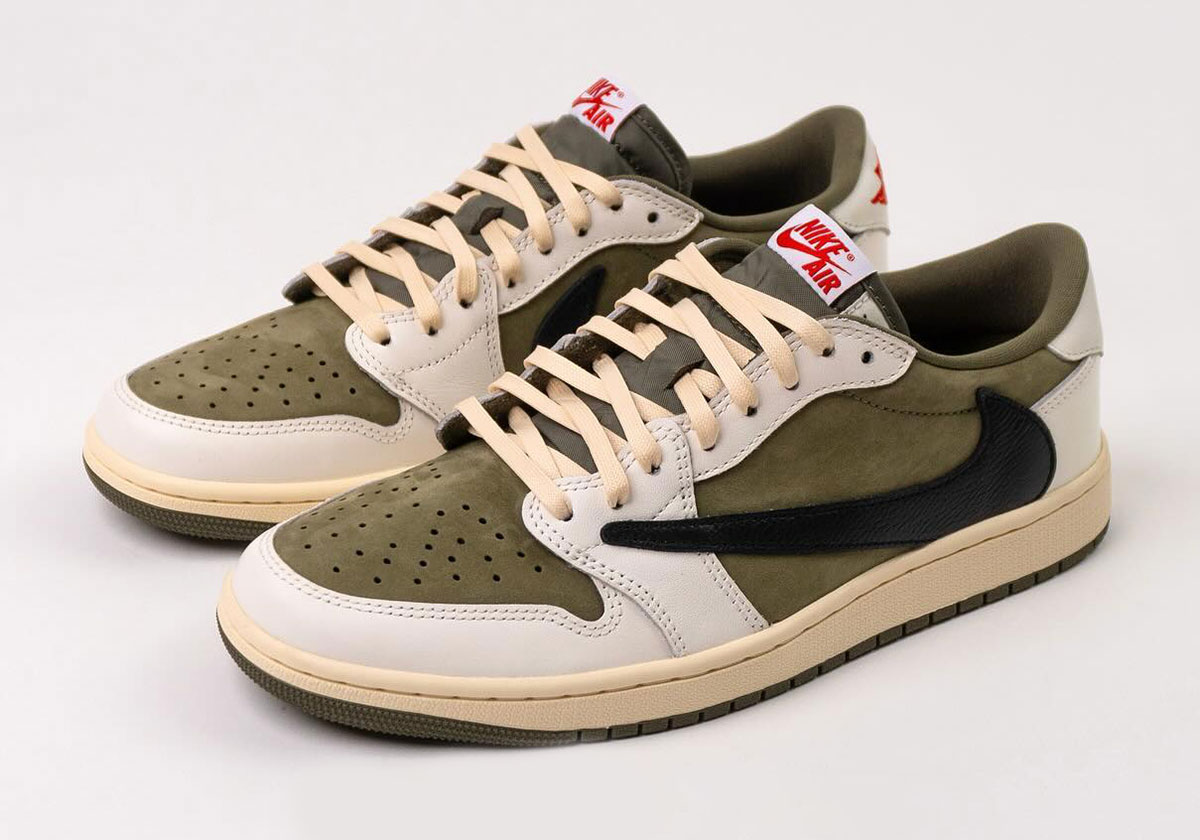 Detailed Look At The Travis Scott x Air Jordan 1 Low OG SP "Olive"