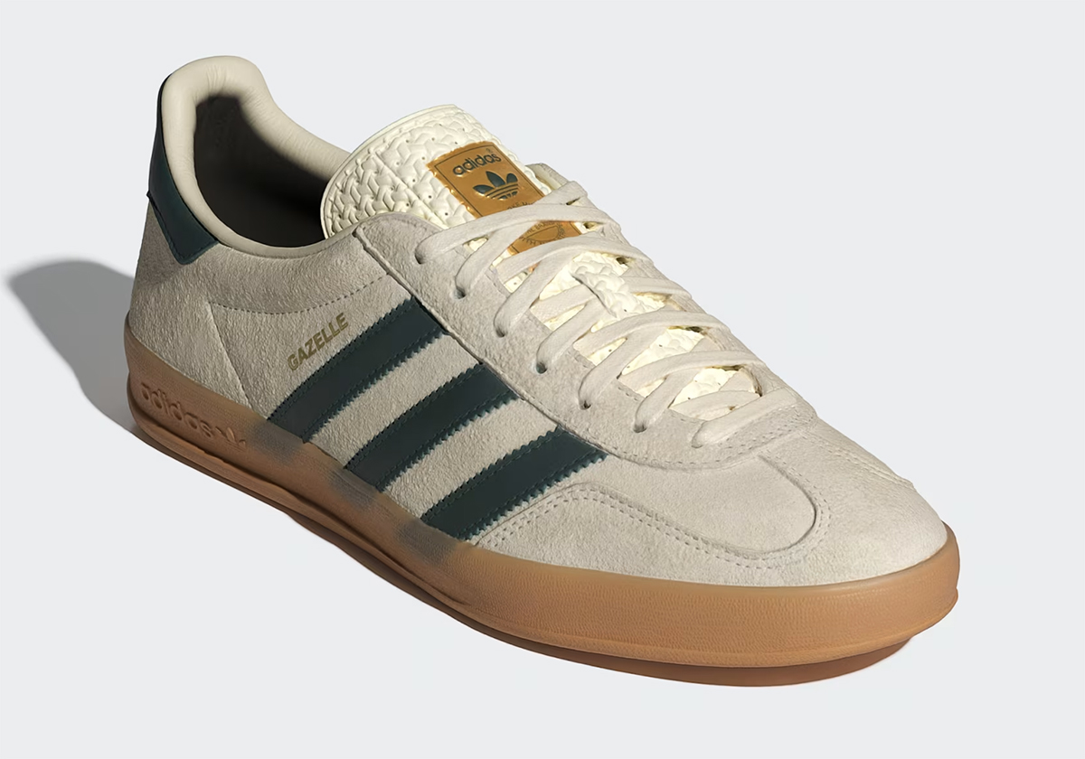 Adidas Gazelle Indoor Cream White Collegiate Green Gum Ih7502 2