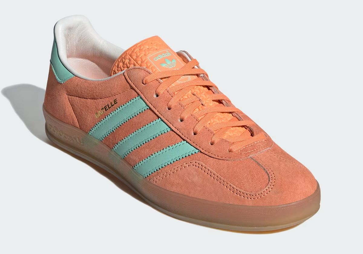 Adidas Gazelle Indoor Easy Orange Clear Mint Gum Ih7549 3