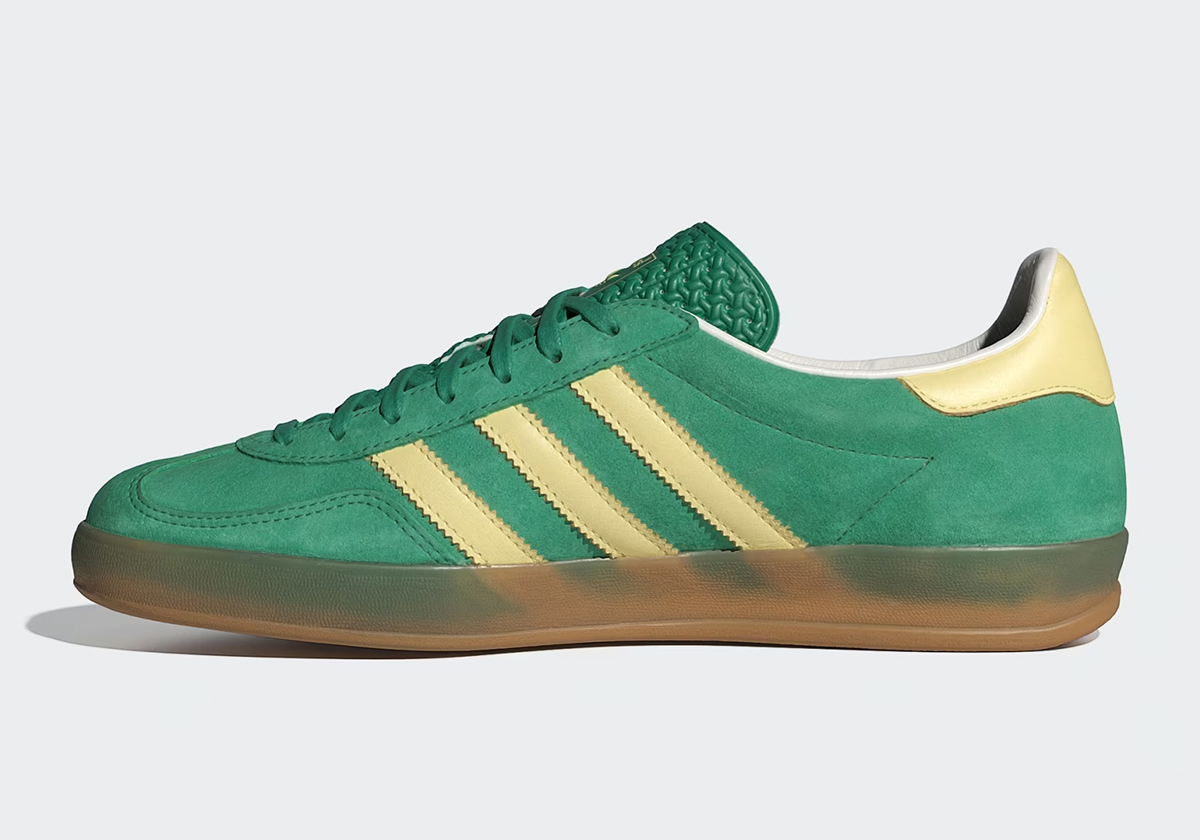 Adidas Gazelle Indoor Semi Court Green Almost Yellow Gum Ih7500 1