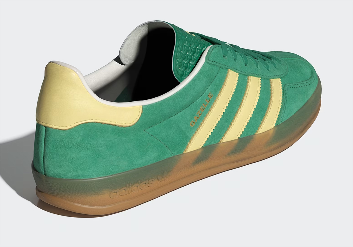 Adidas Gazelle Indoor Semi Court Green Almost Yellow Gum Ih7500 4