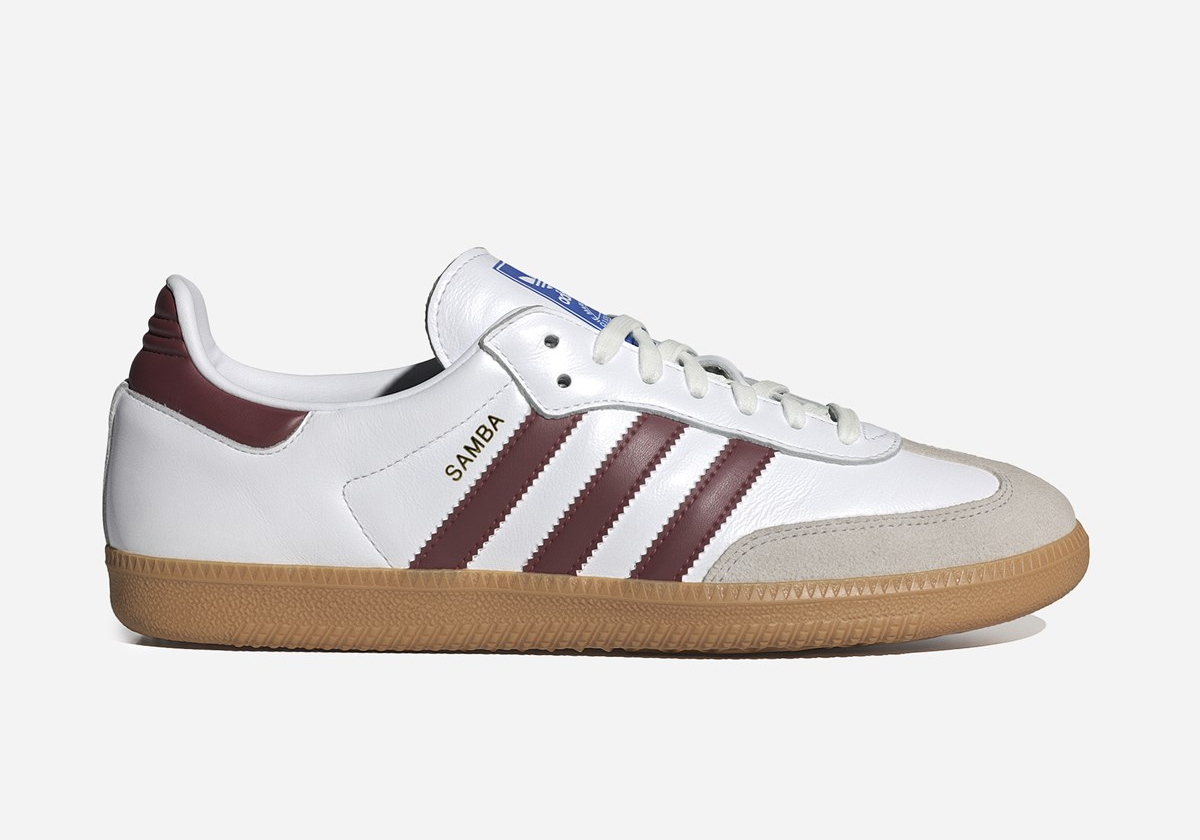 Adidas Samba White Collegiate Burgundy Gum If3813