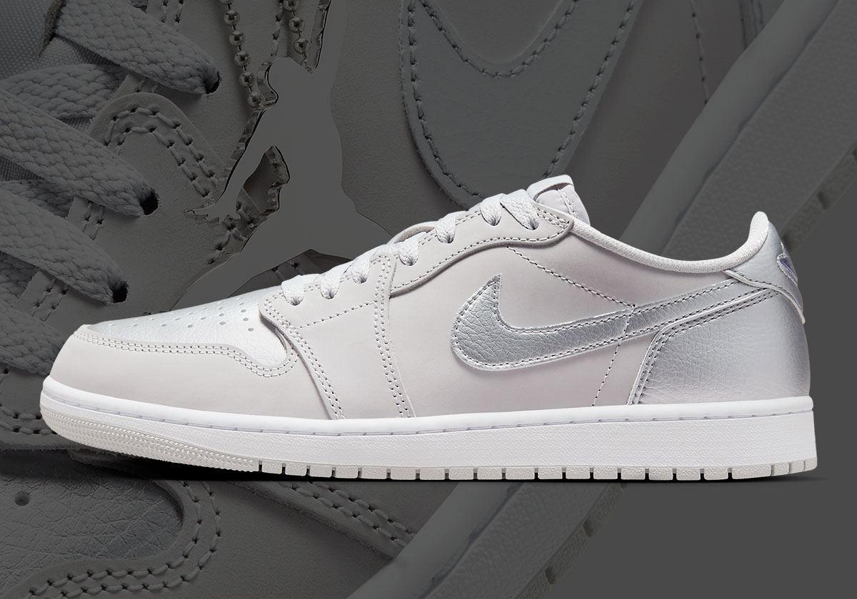 Official Images Of The Air Jordan 1 Low OG "Metallic Silver"