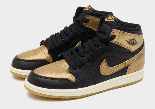 Official Retailer Images Of The Air Jordan 1 Retro High OG “Metallic Gold”