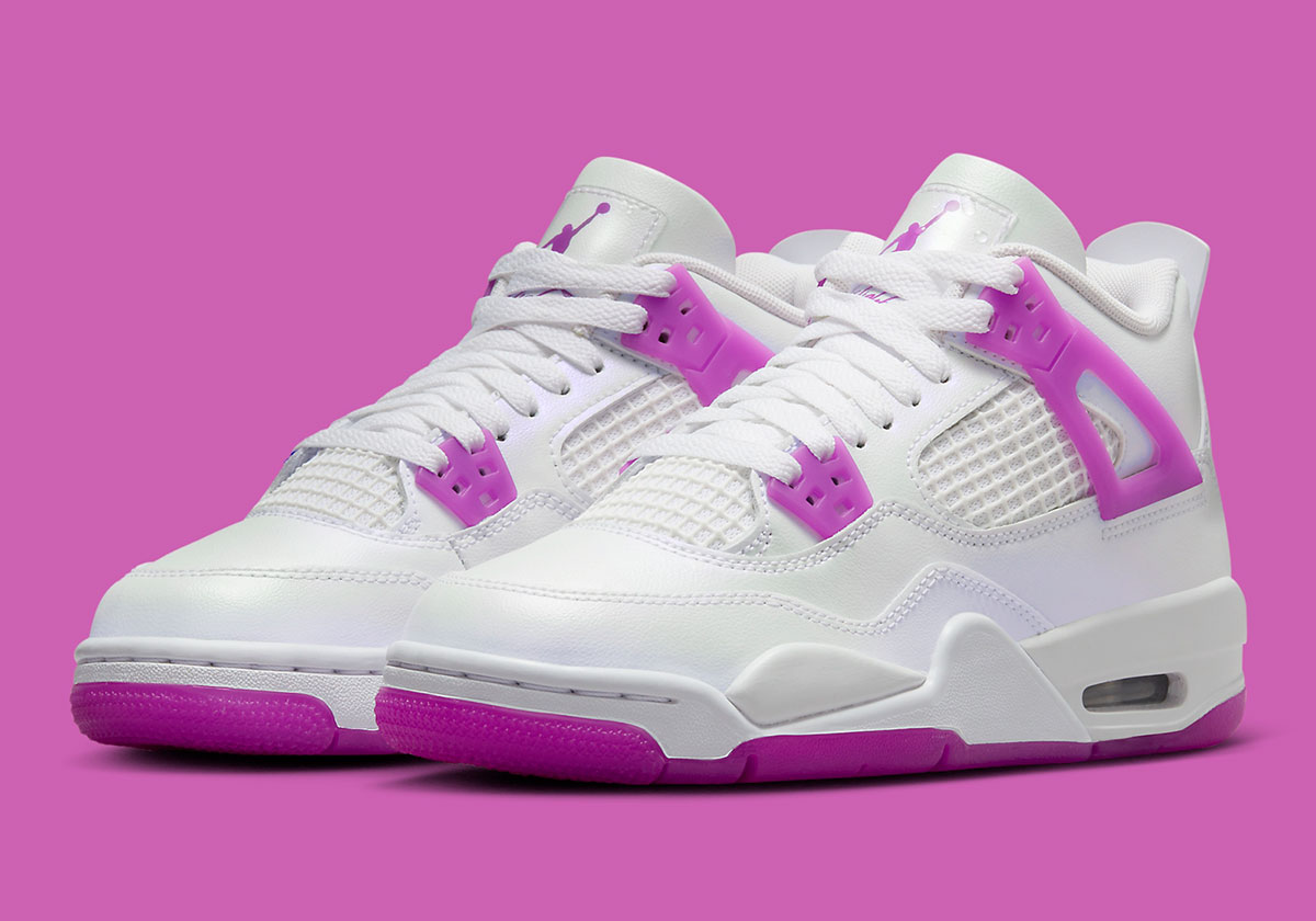 Official Images Of The Air Jordan 4 GS “Hyper Violet”