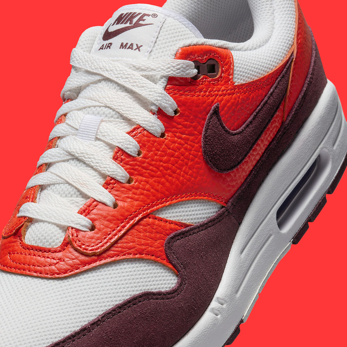 Nike Air Max 1 Summit White Burgundy Crush Picante Red Fn6952 102 3