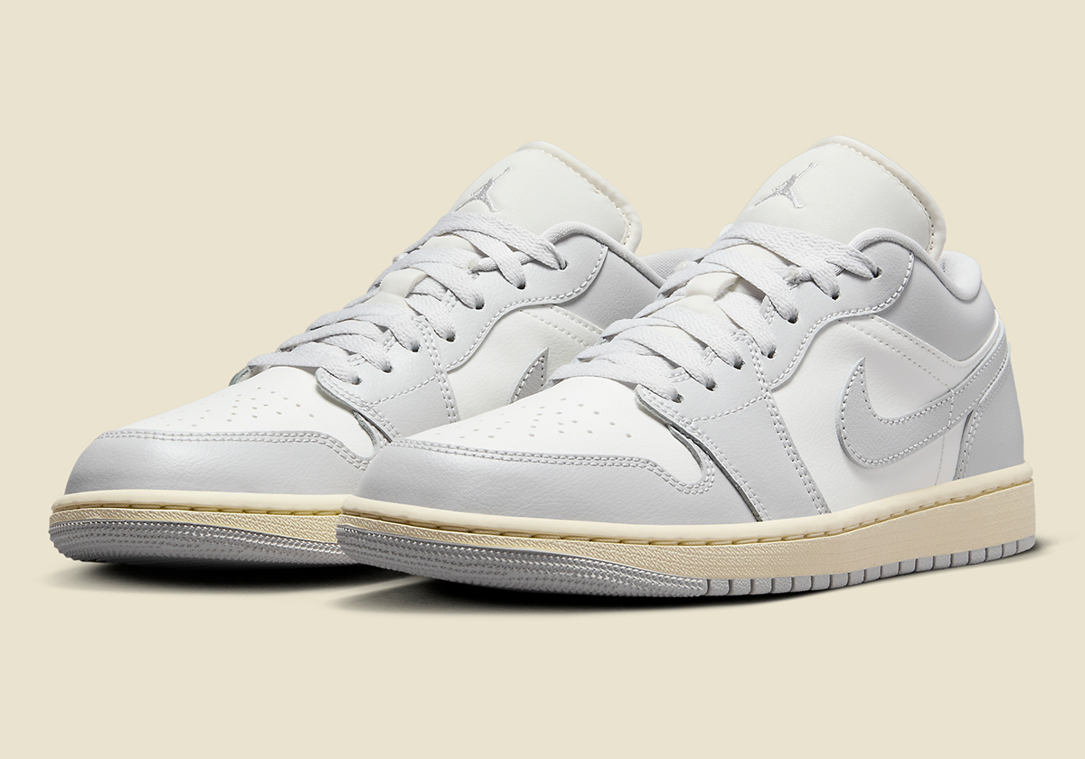 The Air Jordan 1 Low Turns Towards Calm "Light Grey/Sail"