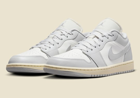 The Air Jordan 1 Low Turns Towards Calm “Light Grey/Sail”