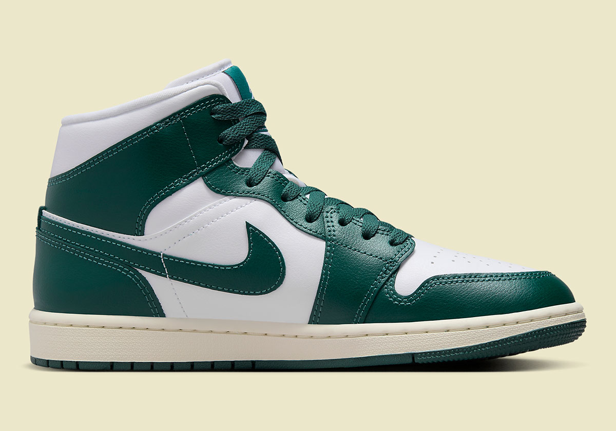 Air Jordan 1 Mid Womens Green Sail Bq6472 133 6