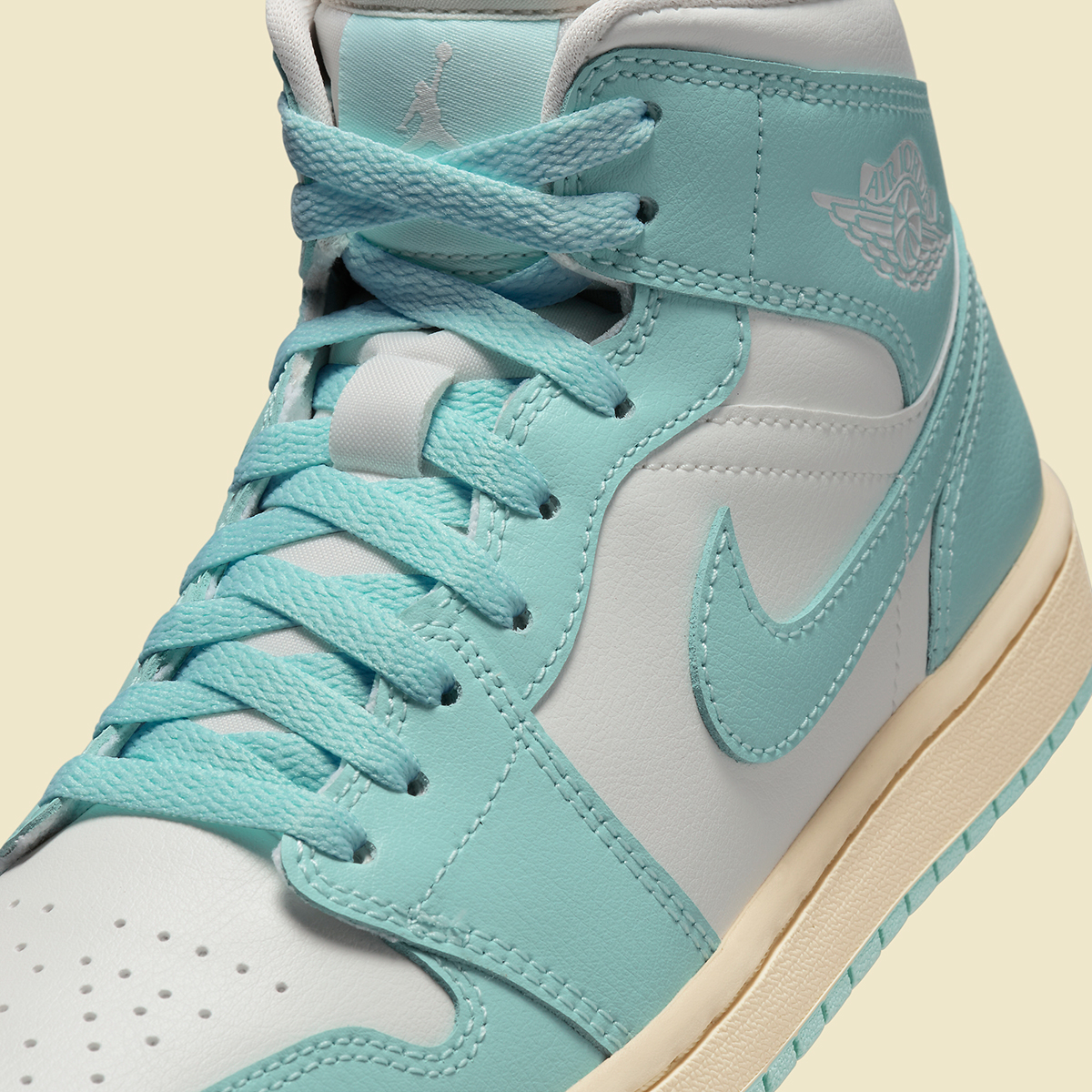 Air Jordan 1 Mid Womens Sail Light Dew Muslin Bq6472 132 6