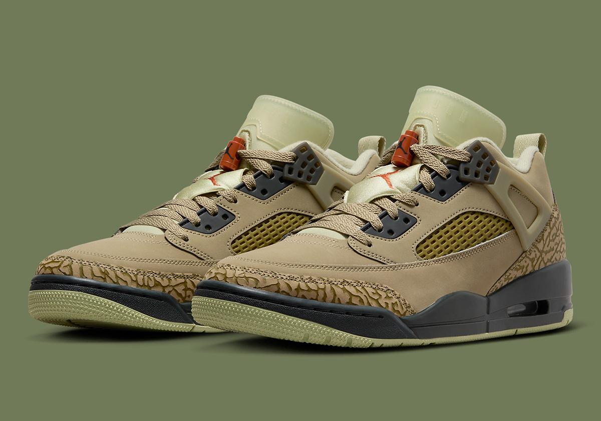 Travis Scott Colors Appear On The Jordan Spiz'ike Low "Neutral Olive"