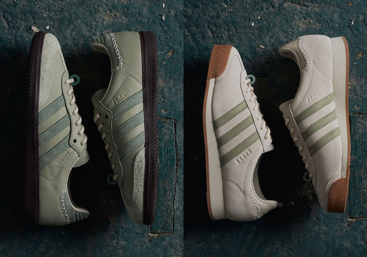 Maha Dreams Up An adidas Samba And Samoa In Elegant Green Shades