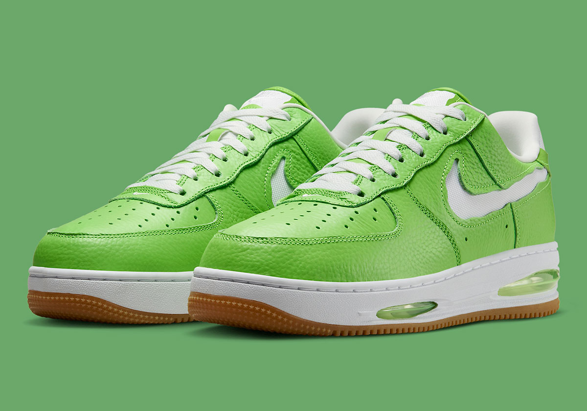 Vibrant Green Splashes On The Nike Air Force 1 EVO