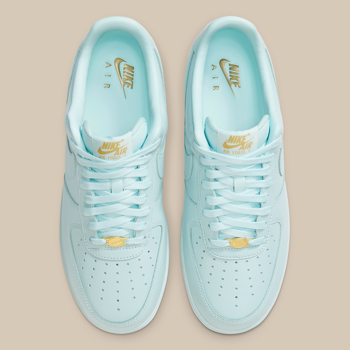 Nike Air Force 1 Low Glacier Blue Gum Yellow Metallic Gold Hf4933 400 5