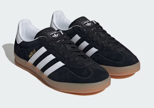 A Timeless Black & Gum Appears On The adidas Gazelle Indoor