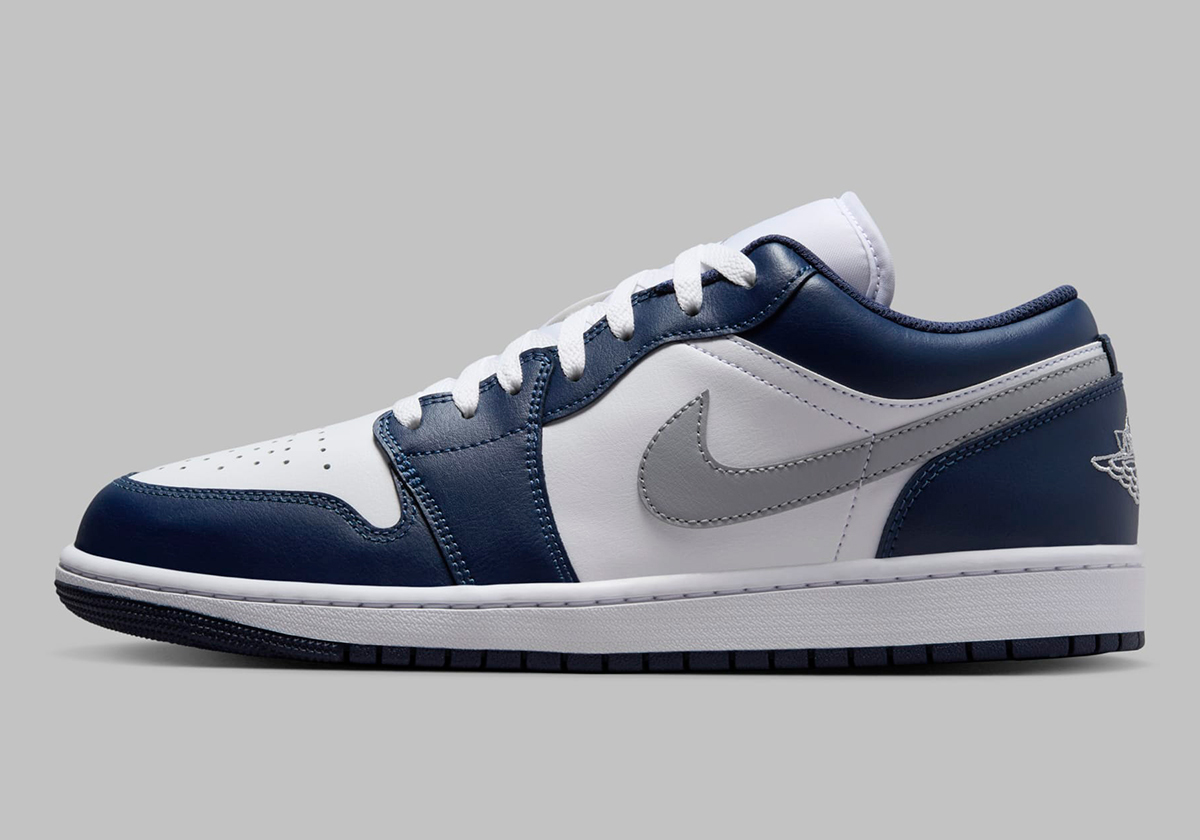 Air Jordan 1 Low White Wolf Grey Midnight Navy 553558 141 7