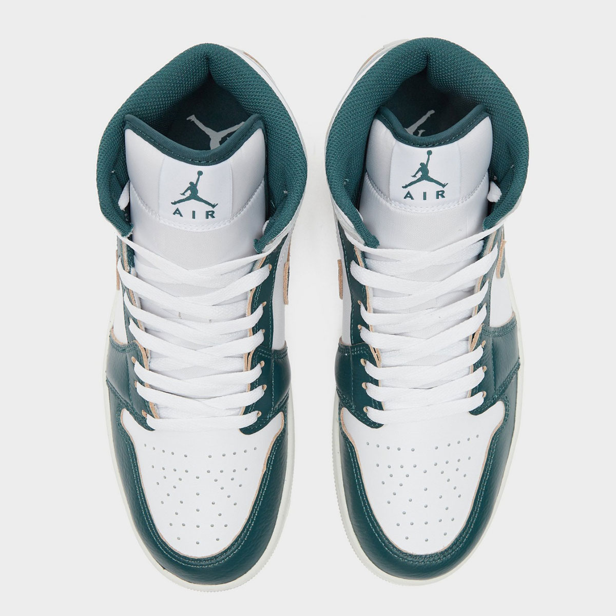 Air Jordan 1 Mid Spruce Teal Light Smoke Grey 6