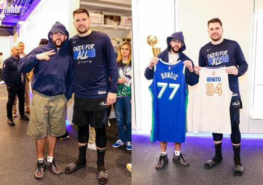 Bad Bunny Debuts His Next adidas Collaboration Sitting Courtside At Mavericks Playoff Game