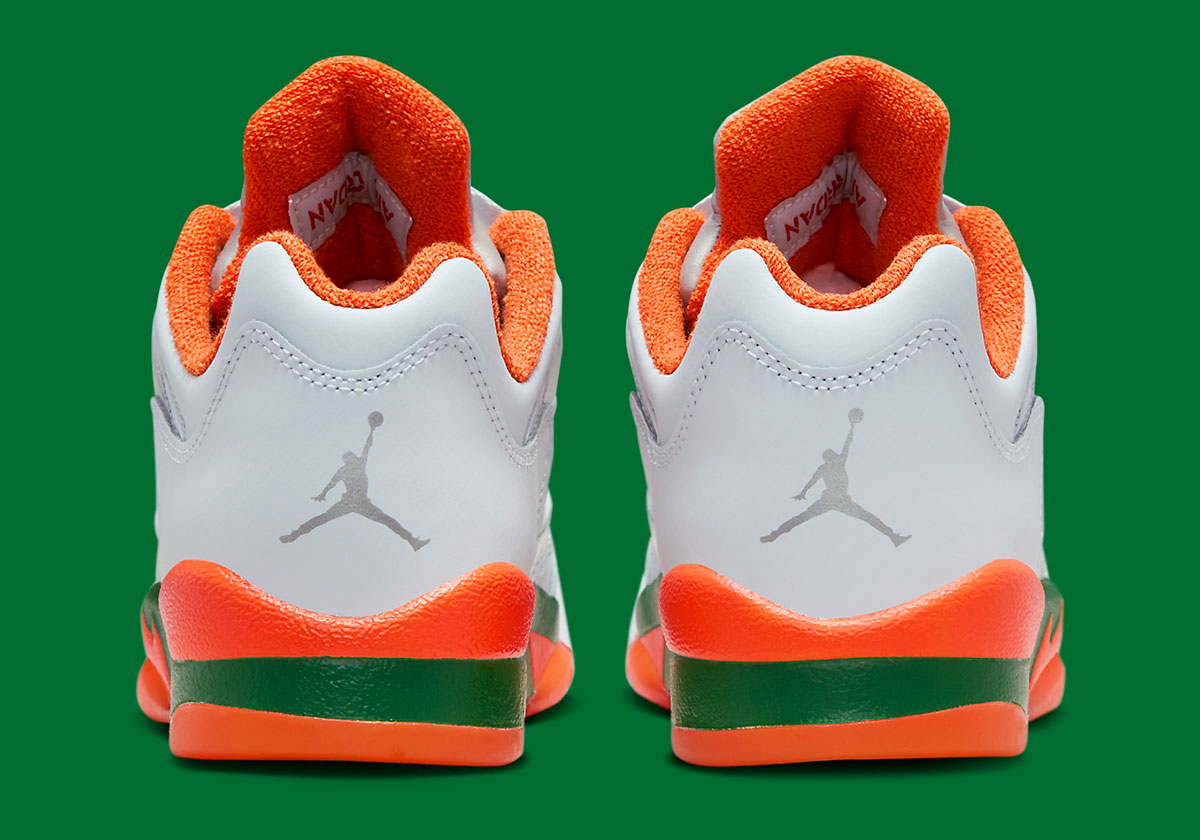 Jordan 5 Low Miami Https:::sneakernews.com:2024:05:15:air Jordan 5 Low Gs Football Grey Brilliant Orange Pine Green Fq1293 018 1