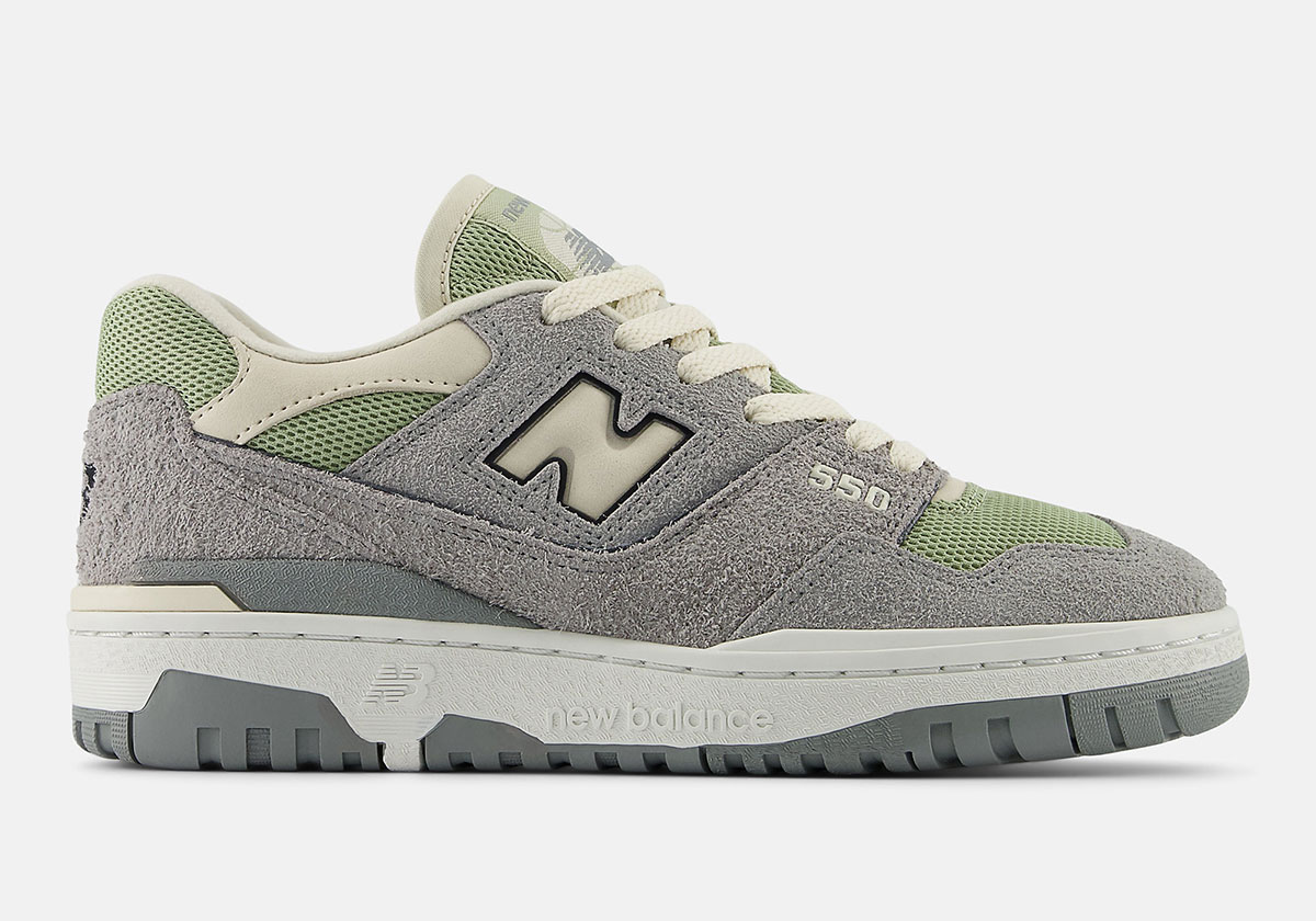 New Balance 550 Womens Slate Grey Olivine Linen Bbw550ar 3