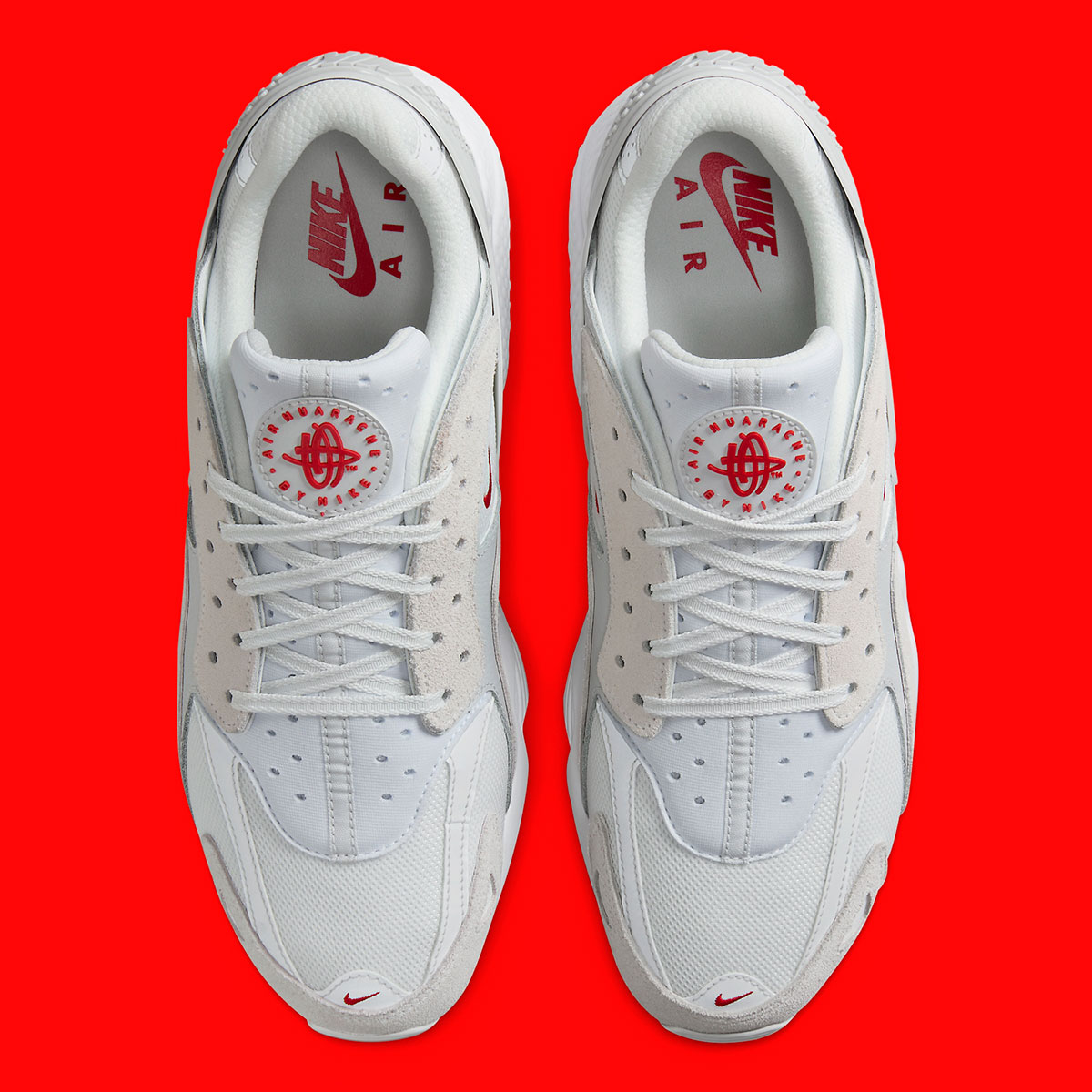 Nike Air Huarache Runner Summit White University Red Dz3306 102 2